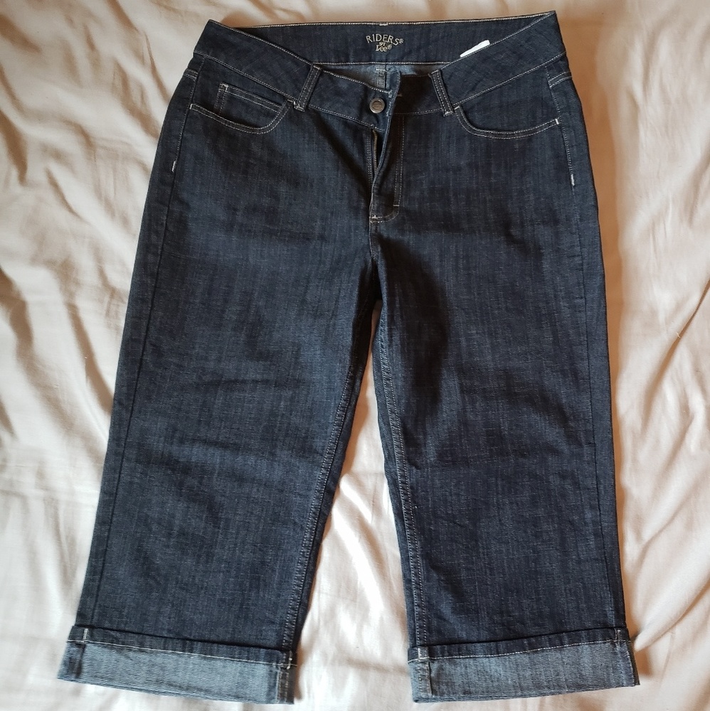 Womens size 14 rider denim jean capris